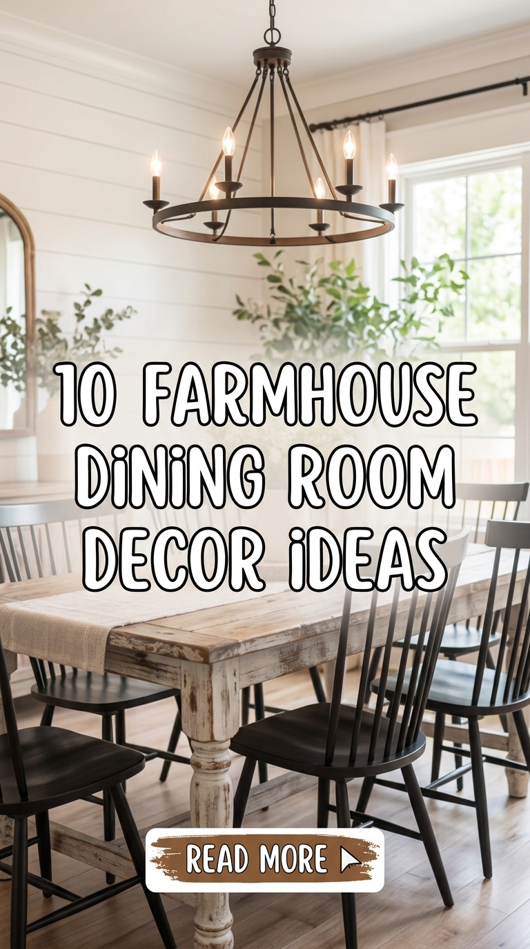 10 Farmhouse Dining Room Decor Ideas