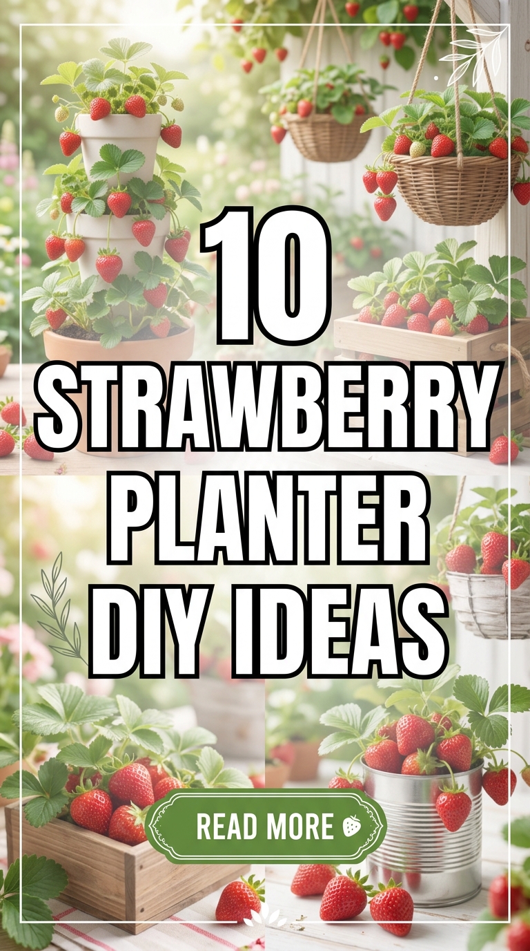 10 Strawberry Planter Ideas DIY Ideas