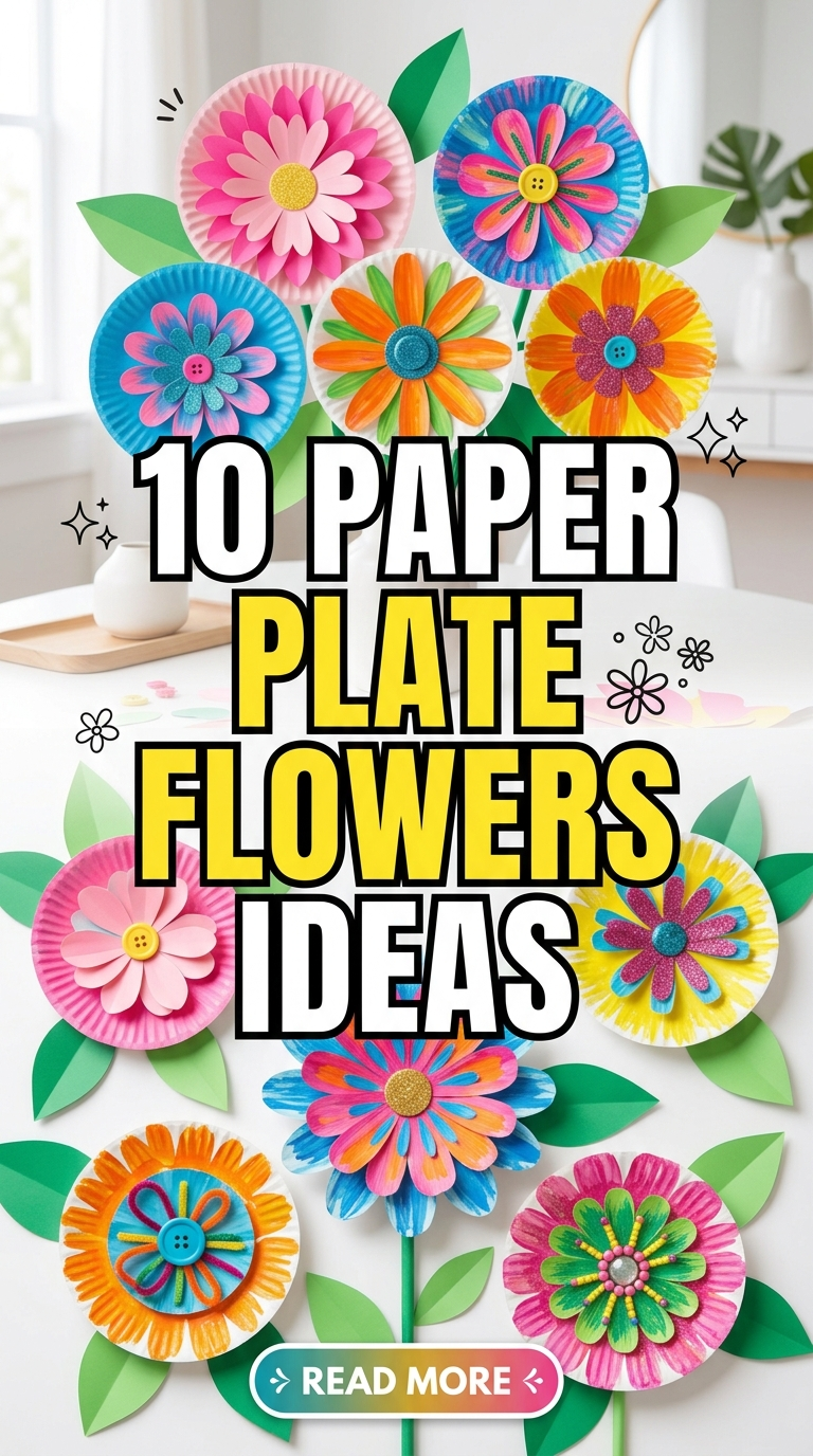 10 Paper Plate Flowers Ideas