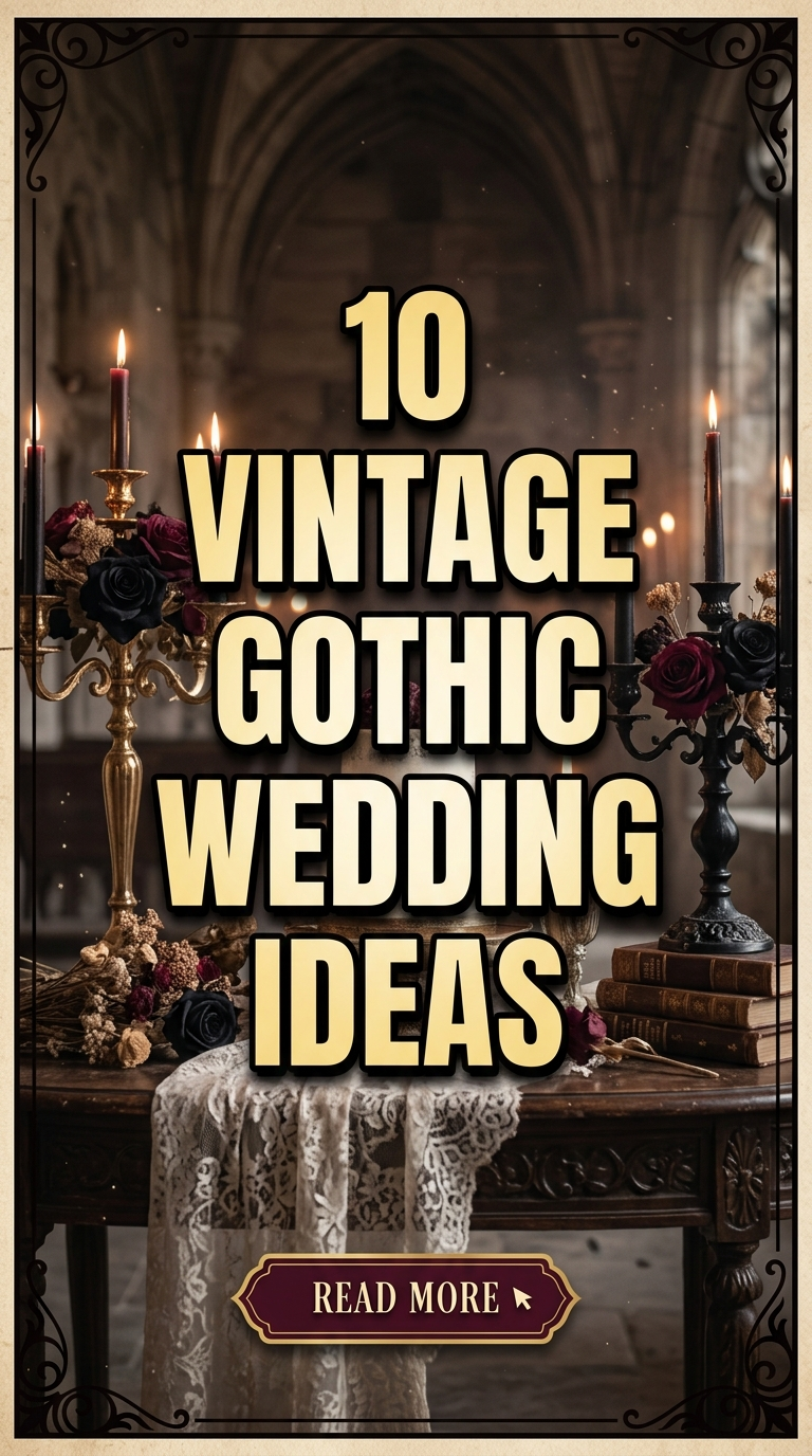 10 Vintage Gothic Wedding Ideas