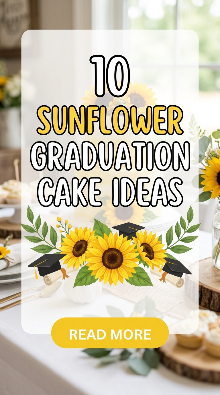10 Sunflower Graduation Cake Ideas